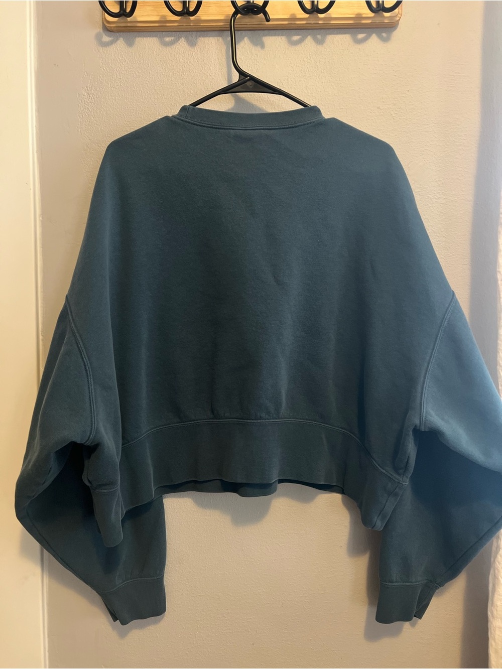 Nike Women's Deep Teal Crewneck Sweatshirt with White Swoosh - Picture 2 of 5